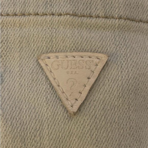 White washed distressed mid crop guess jeans - Picture 3 of 7